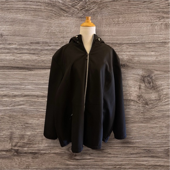 Women’s 3X ZeroXposur coat with zip closure and non detachable hood Black EUC - Picture 1 of 7